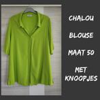 ZGAN CHALOU blouse mooi groen maat 50, Verzenden, Blouse of Tuniek, Chalou, Zo goed als nieuw