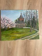 Schilderij Kerk 50 x 40 cm – Sfeervolle wanddecoratie, Antiek en Kunst, Kunst | Schilderijen | Klassiek, Ophalen