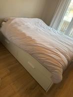 IKEA Malm bed 160x200 met lattenbodem, Ophalen, Wit, Tweepersoons, 200 cm