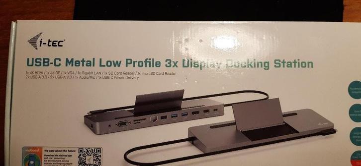 Nieuw in doos I-tec USB-C Metal Docking Station 3x Display, Computers en Software, Dockingstations, Nieuw, Docking station, Ophalen of Verzenden