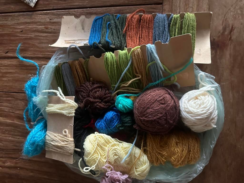 Borduurwol, Ophalen, Gebruikt, Borduurgaren of Zijde