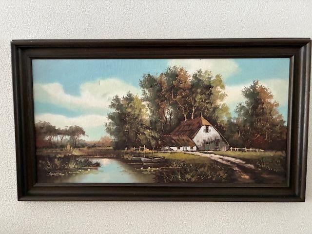 Groot Olieverfschilderij gesigneerd Cornelis Bruinsma, Ophalen