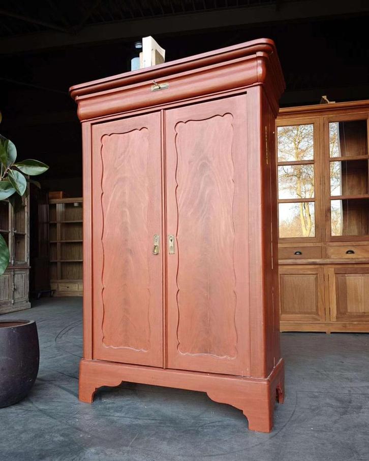 Meidenkast | Linnenkast | Biedermeier | Grenen kast #2699, Huis en Inrichting, Kasten | Kledingkasten, Gebruikt, 150 tot 200 cm