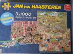 Jan van Haasteren combidoos 3 puzzels, Ophalen of Verzenden, 500 t/m 1500 stukjes, Gebruikt, Legpuzzel