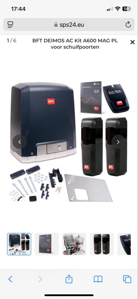 BFT Deimos AC Kit A600 MAG PL voor schuifpoorten, Ophalen of Verzenden, Gebruikt, Compleet systeem, Afstandsbediening