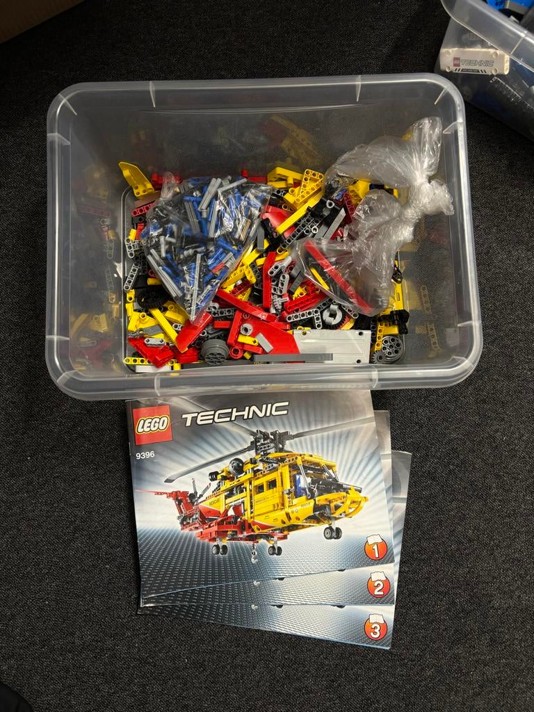 Lego Technic Helikopter 9396 - Compleet met boekjes en doos, Gebruikt, Lego, Ophalen of Verzenden, Complete set