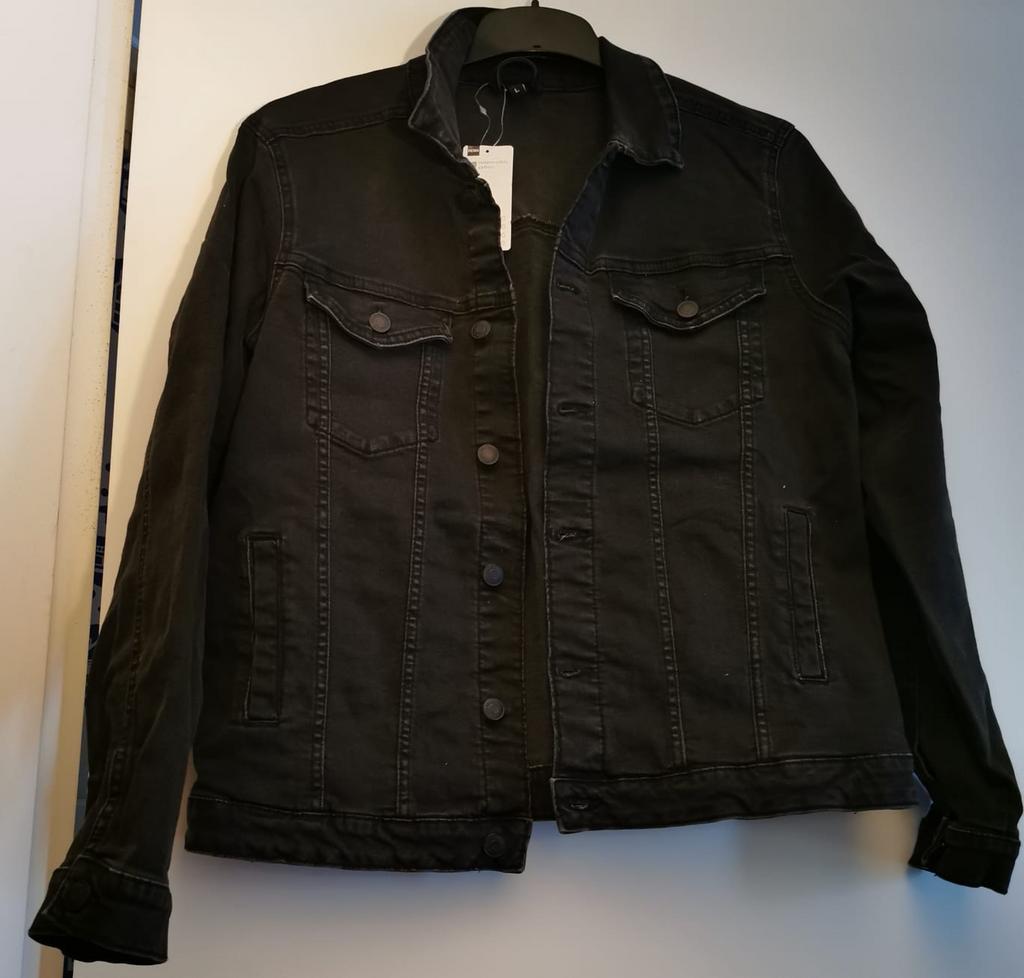 Vlot Spijkerjas Zwart - Maat L - Nieuw, Ophalen of Verzenden, Nieuw, Maat 52/54 (L), Zwart