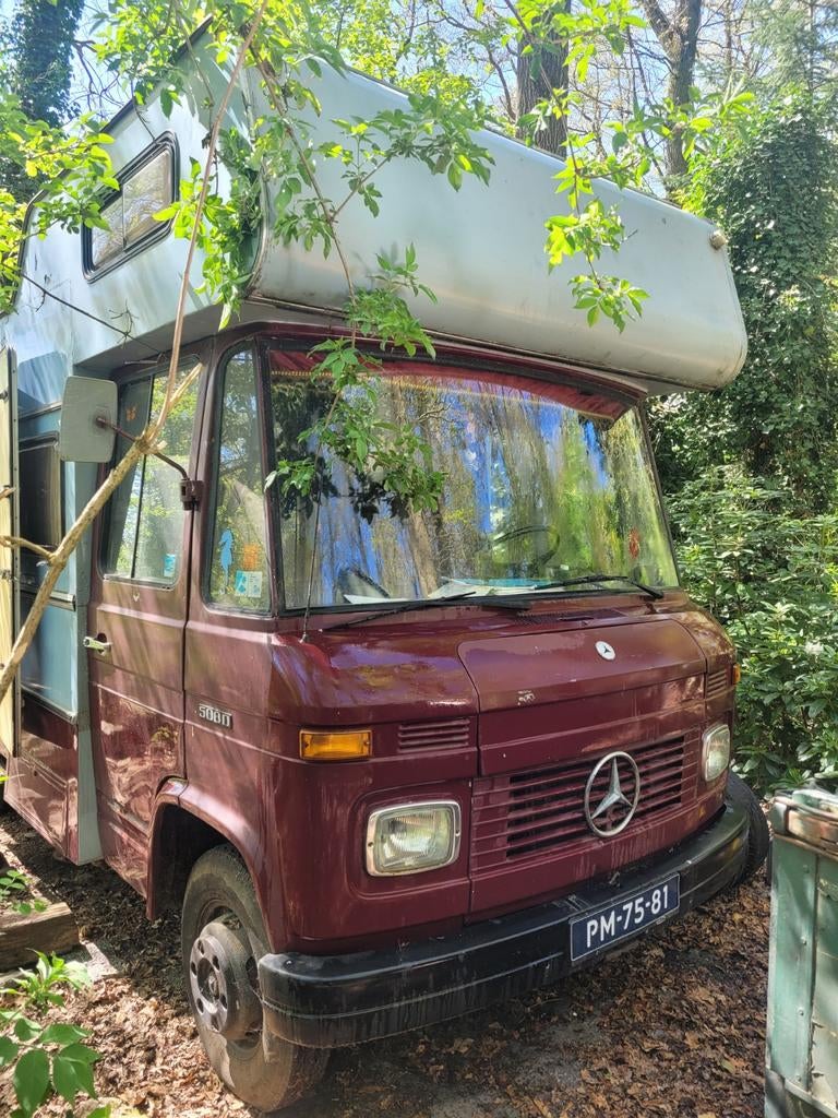 Mercedes 508 camper op b rijbewijs 1972, Caravans en Kamperen, Campers, Particulier, Buscamper of Camperbus, Mercedes-Benz, Ophalen
