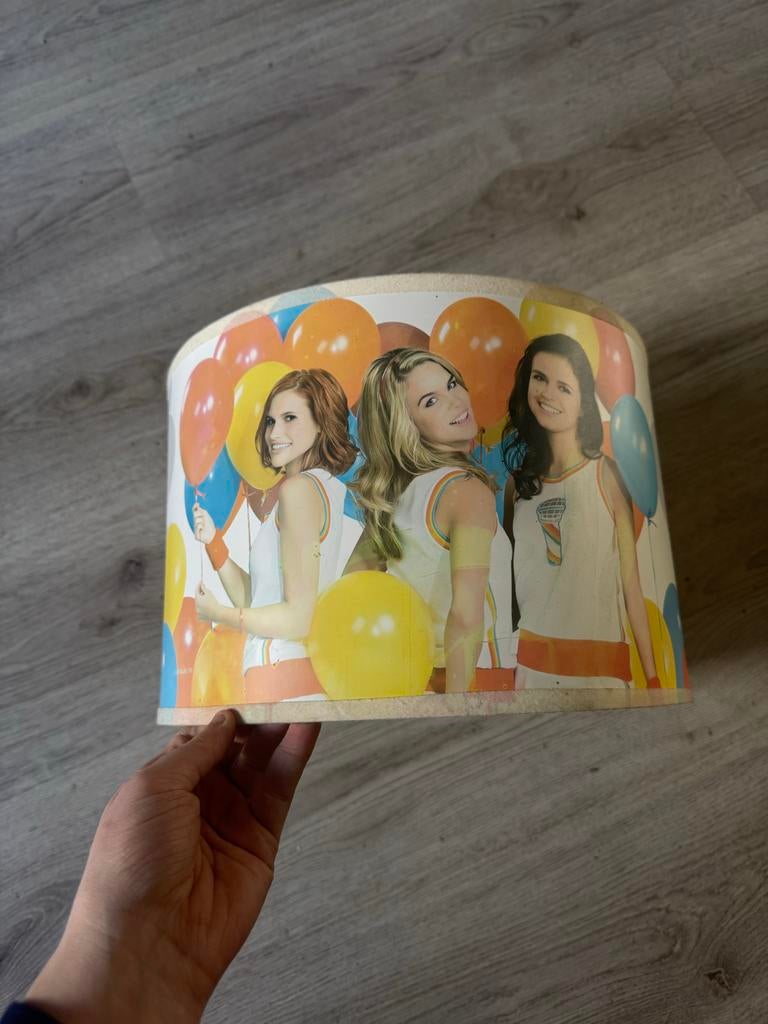 Lampenkap met k3, Ophalen, Gebruikt, Wit, Rond