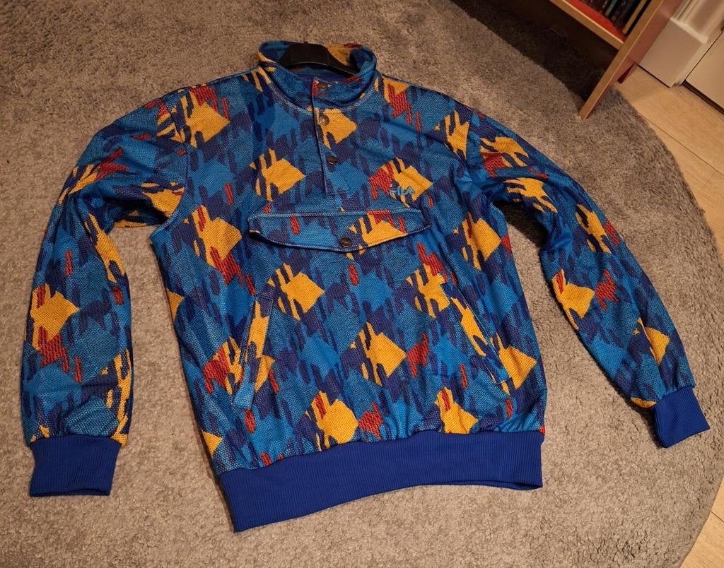 Vintage FILA  ski/trui skiën jaren negentig retro, Ophalen, Zo goed als nieuw, Maat 52/54 (L), Fila