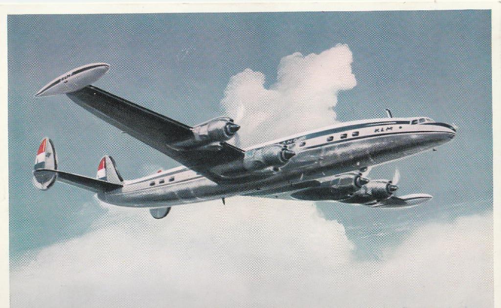 KLM LOCKHEED super  constallation vliegtuig nr  1879, Verzenden, Zo goed als nieuw, Kaart, Foto of Prent