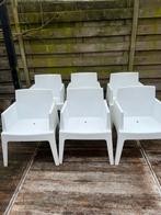 Box Armchair stoelen wit Siesta stapelbaar 6 stuks, Ophalen, Gebruikt, Kunststof, Stapelbaar