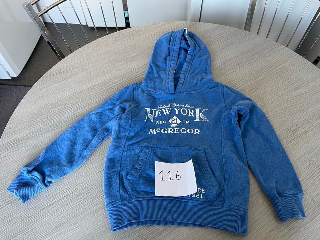 Hoodie trui mcgregor blauw 116, Kinderen en Baby's, Kinderkleding | Maat 116, Gebruikt, McGregor, Trui of Vest, Ophalen of Verzenden