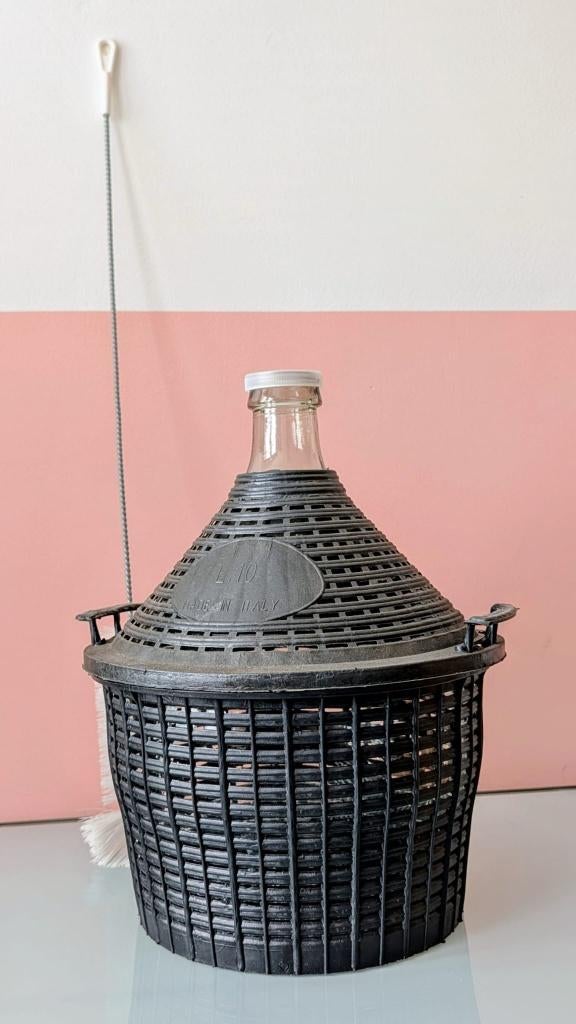 Glazen mandfles 10 L, oa voor wijn, cider, bier of decoratie, Ophalen