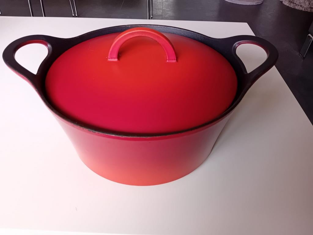 Rode Hackman gietijzeren pan diameter 25 cm., Huis en Inrichting, Keuken | Potten en Pannen, Gebruikt, Koekenpan of Braadpan, Gietijzer