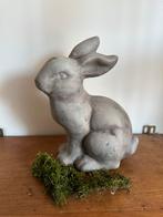 Brocante landelijk beeld grijze haas paashaas, Ophalen of Verzenden