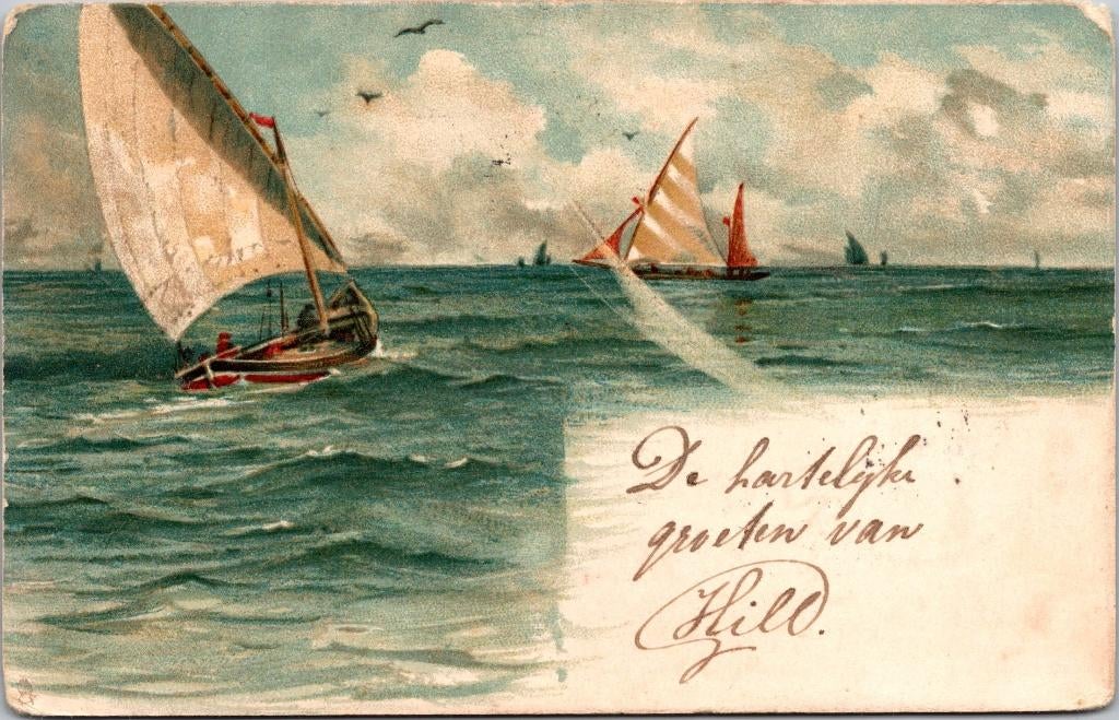 Sailboat | Postcard England (1904), Verzenden, Voor 1920, Gelopen, Engeland
