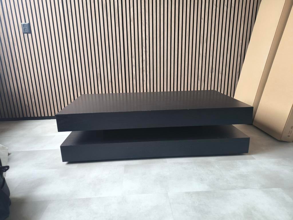Salontafel donker eiken 130 x 70 cm, Huis en Inrichting, Tafels | Salontafels, Ophalen, 100 tot 150 cm, 50 tot 100 cm, Minder dan 50 cm
