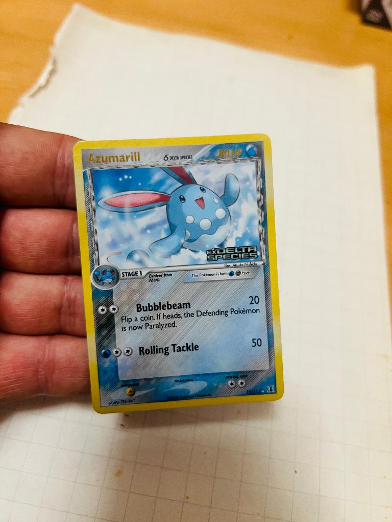 Azumarill 19/113 Stamped Ex Delta Species Pokemon, Verzenden, Zo goed als nieuw, Losse kaart, Foil