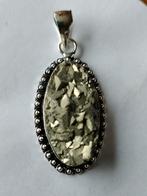 Zilveren hanger met pyriet, Verzenden, Nieuw, Met edelsteen, Zilver
