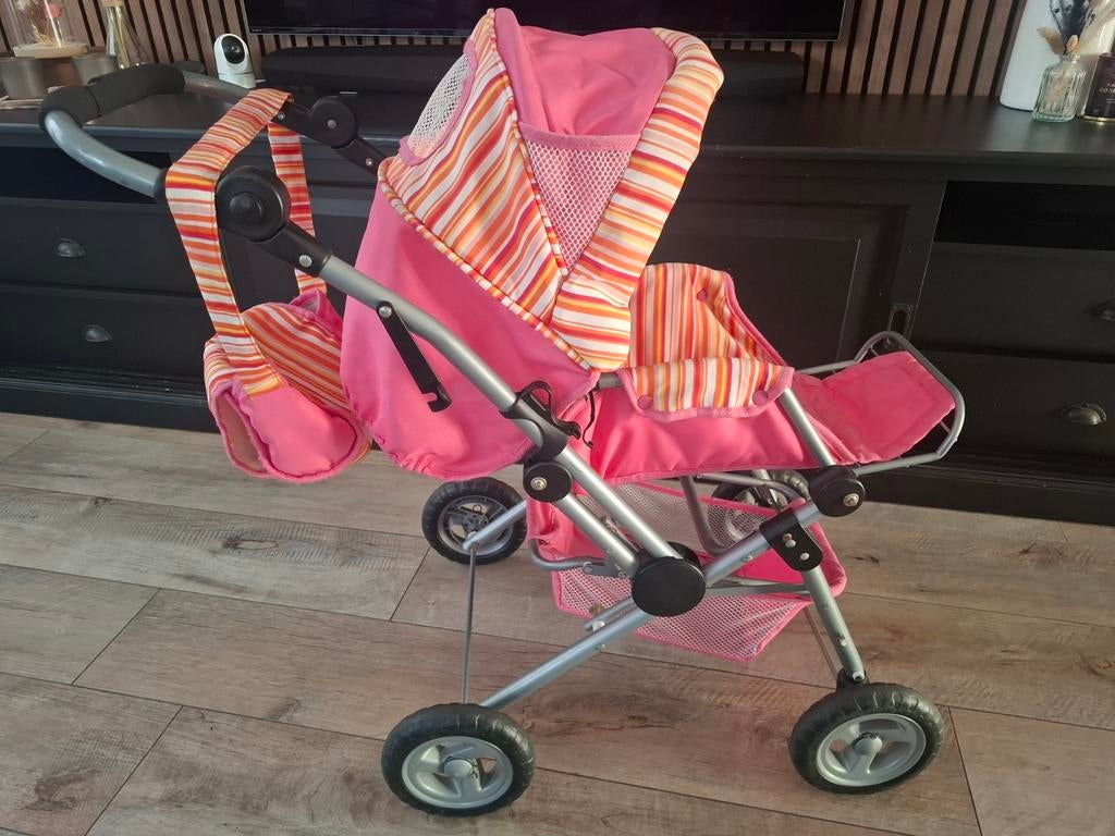 Leuke roze speelgoed kinderwagen voor poppen, Ophalen, Gebruikt, Overige typen