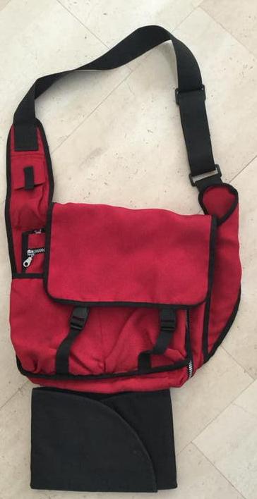 Quinny schoudertas - Rood met zwart, Ophalen of Verzenden, Gebruikt, Schoudertas