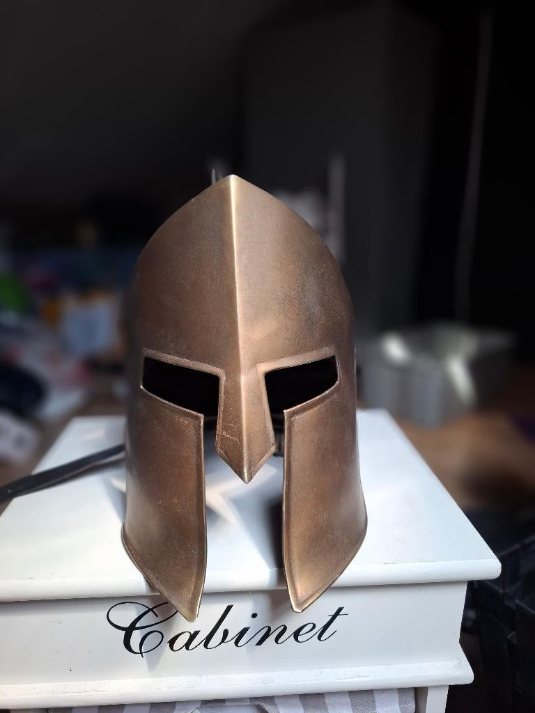 Zware Metalen Spartaanse Helm (1,5kg+) – 300 Movie Replica, Ophalen of Verzenden, Zo goed als nieuw