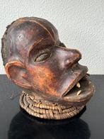 Afrikaans Ekoi hoofd Afrika tribal art rariteit no schedel, Antiek en Kunst, Ophalen of Verzenden