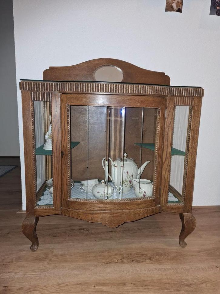 Brokant Theekastje met Geslepen Glas, Antiek en Kunst, Antiek | Meubels | Kasten, Ophalen