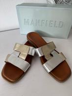 ZGAN > Goud/Zilveren Manfield Slippers, maat 41, Slippers, Overige kleuren, Verzenden, Zo goed als nieuw
