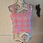 Reserved | croptop | knitted | floral | L/XL, Kleding | Dames, Maat 46/48 (XL) of groter, Ophalen of Verzenden, Zo goed als nieuw