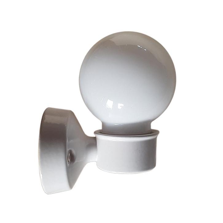 Ikea VITEMÖLLA wandlamp / badkamerlamp - porselein, Huis en Inrichting, Lampen | Wandlampen, Gebruikt, Glas, Overige materialen