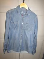 G593 Tom Tailor mt M overhemd denim dun drukknopen, Tom Tailor, Halswijdte 39/40 (M), Zo goed als nieuw, Verzenden