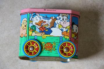 Vintage Disney Duck Farm Country Wagon blik met 4 wielen. beschikbaar voor biedingen