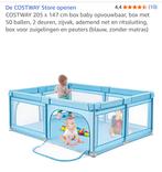 COSTWAY Babybox & Playpen - Opvouwbaar & Veilig!, Ophalen of Verzenden, Zo goed als nieuw, Rechthoekig