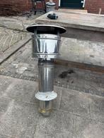 bovenstuk kachelpijp met brede regenkap, Tuin en Terras, Ophalen, Gebruikt