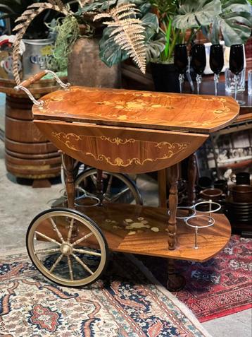 Gave vintage bar cart, trolley, bijzettafel Italië  beschikbaar voor biedingen