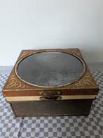 Vintage vensterblik kruideniersblik, Verzamelen, Blikken, Ophalen of Verzenden, Gebruikt, Overige, Overige merken
