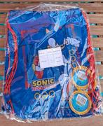 Partij 9 x Sonic tassen met koord voor school, Verzenden, Zo goed als nieuw, Blauw, Rugtas