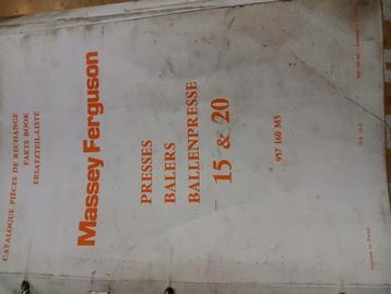 Massey ferguson 20 en 15 pers onderdelen boek  beschikbaar voor biedingen