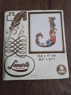 Borduurpatroon van lanarte, Letter J, wel iets ingekleurd, Hobby en Vrije tijd, Ophalen of Verzenden, Zo goed als nieuw, Handborduren