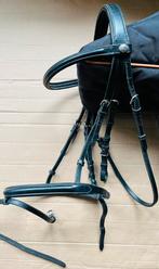 Schockemöhle hoofdstel zwart zilveren gespen  cob z.g.a.n., Ophalen of Verzenden, Zo goed als nieuw, Dressuur