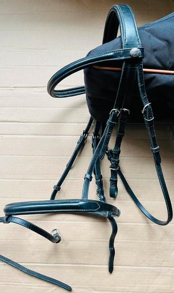 Schockemöhle hoofdstel zwart zilveren gespen  cob z.g.a.n.  beschikbaar voor biedingen