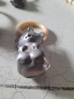 Zeer oude bijtring met verzilverd beertje, Ophalen of Verzenden