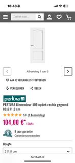 Nieuwe opdek paneeldeur rechts 211,5 x 83 cm, Doe-het-zelf en Verbouw, Ophalen, Nieuw, Binnendeur, 200 tot 215 cm