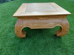 teakhouten opiumtafel/oosterse salontafel 63 x 63 x 36 cm, Huis en Inrichting, Ophalen, 50 tot 100 cm, 50 tot 100 cm, Zo goed als nieuw