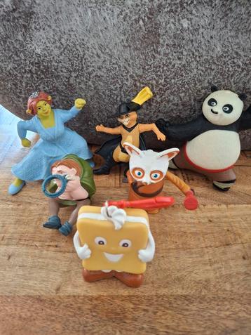 Vintage Shrek & Kung Fu Panda Figuren Set beschikbaar voor biedingen