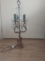 Prachtige antieke kristallen tafellamp in zeer goede staat, Antiek en Kunst, Antiek | Lampen, Ophalen of Verzenden