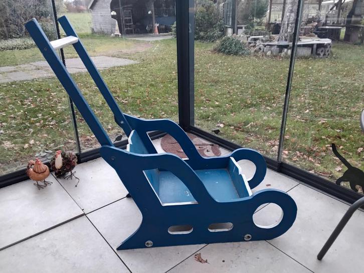 Friesche houten duwslee/ijsslee, Kinderen en Baby's, Speelgoed | Buiten | Sleeën, Gebruikt, Ophalen