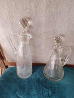 Antieke kristallen karaffen, ruit/waaier slijpsel, Antiek en Kunst, Antiek | Glas en Kristal, Ophalen of Verzenden